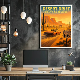 Desert Drift Route 66 Revival Poster