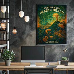 Brazilian Vibrance Travel Poster PosterGoat