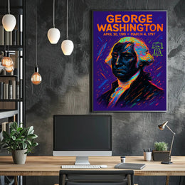 George Washington Neon Liberty Historical or Presidential Poster