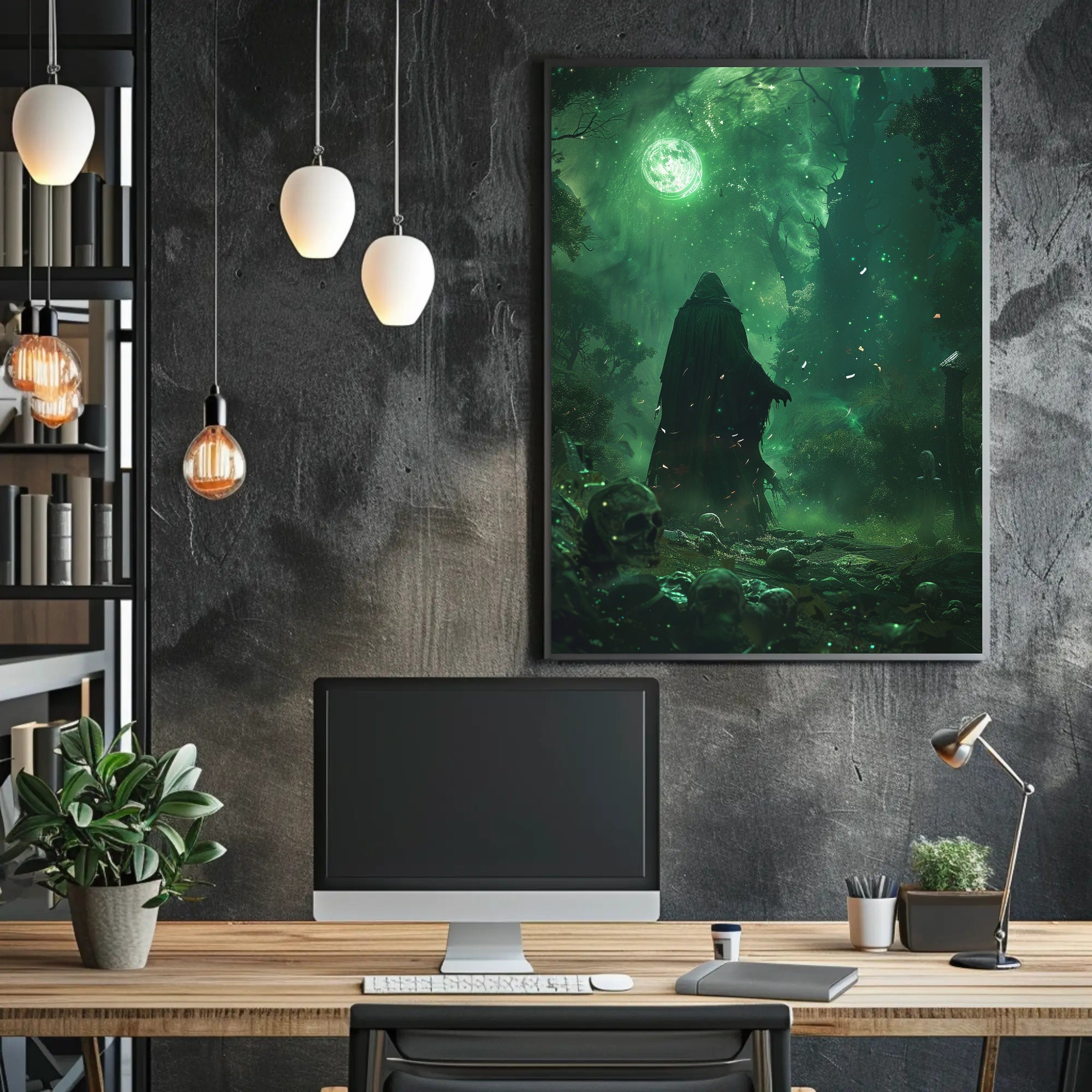 Mysterious Sorcerer in Enchanted Forest Fantasy or Mythology Poster PosterGoat
