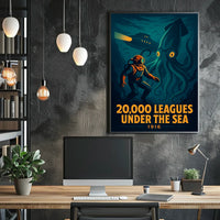 Undersea Adventure Jules Verne Cinematic Poster