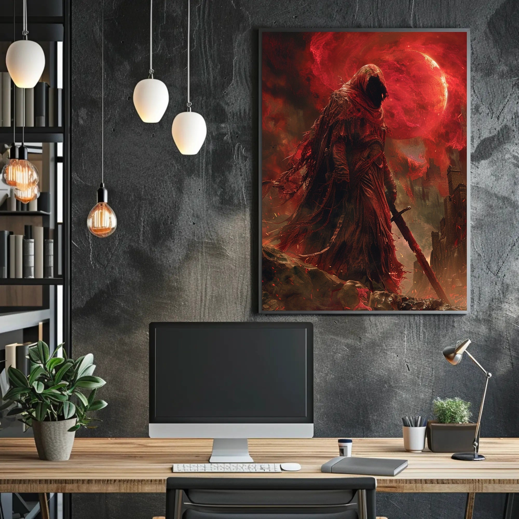 The Crimson Wraith Art Print Poster for Home Decor PosterGoat