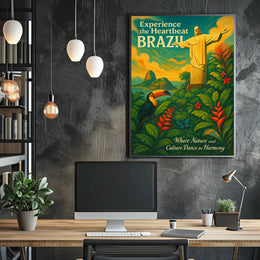 Experience The Heartbeat Of Brazil Poster