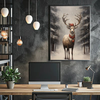 Winter Wonderland Stag Poster
