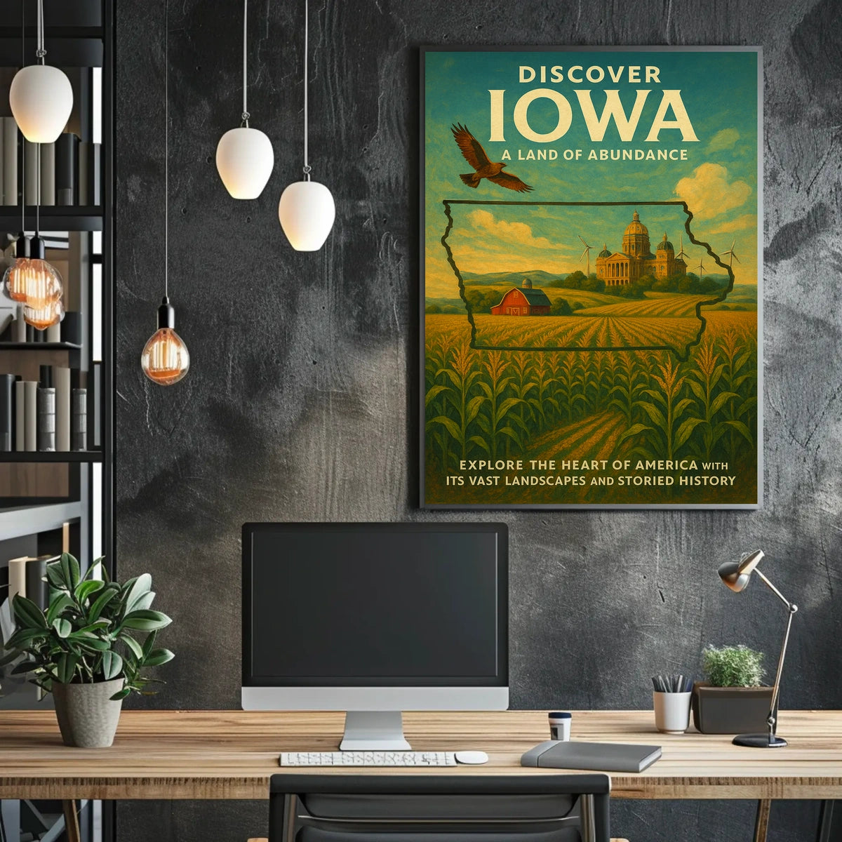 Discover Iowa A Land of Abundance Poster