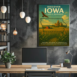 Discover Iowa A Land of Abundance Poster