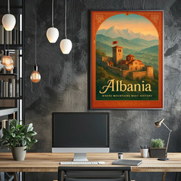 Albania Where Mountains Meet History Poster