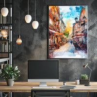 Vibrant Skadarlija Bohemian Street Scene In Serbia Poster