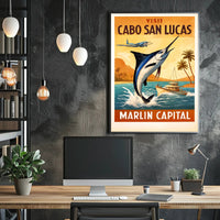 Visit Cabo San Lucas Marlin Capital Poster PosterGoat