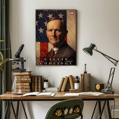 Calvin Coolidge 30th President Of The United States Portrait