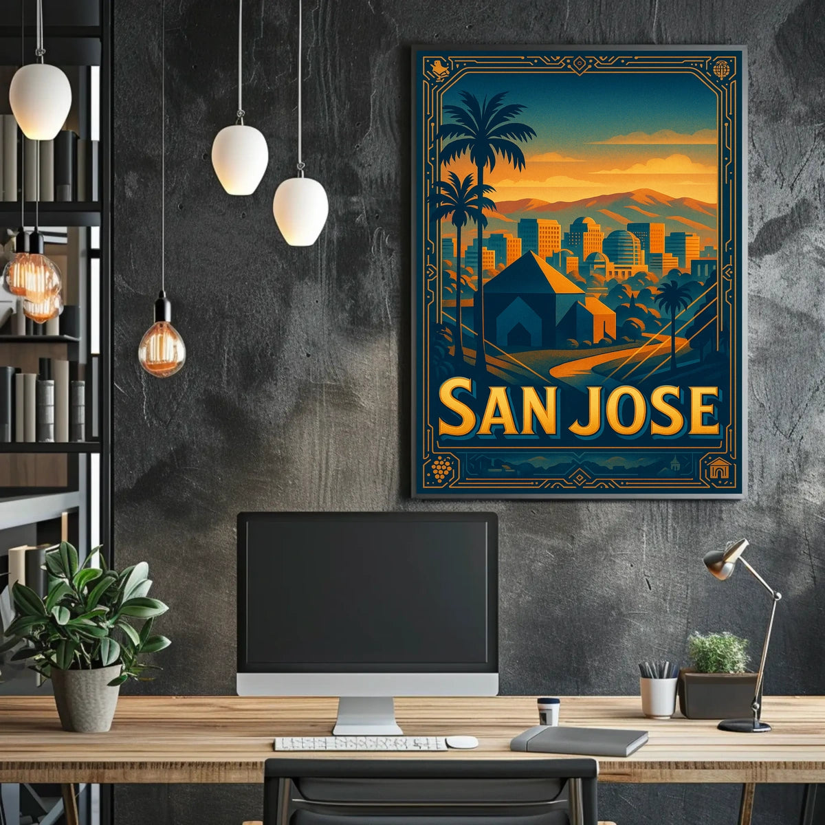 San Jose Cityscape Poster