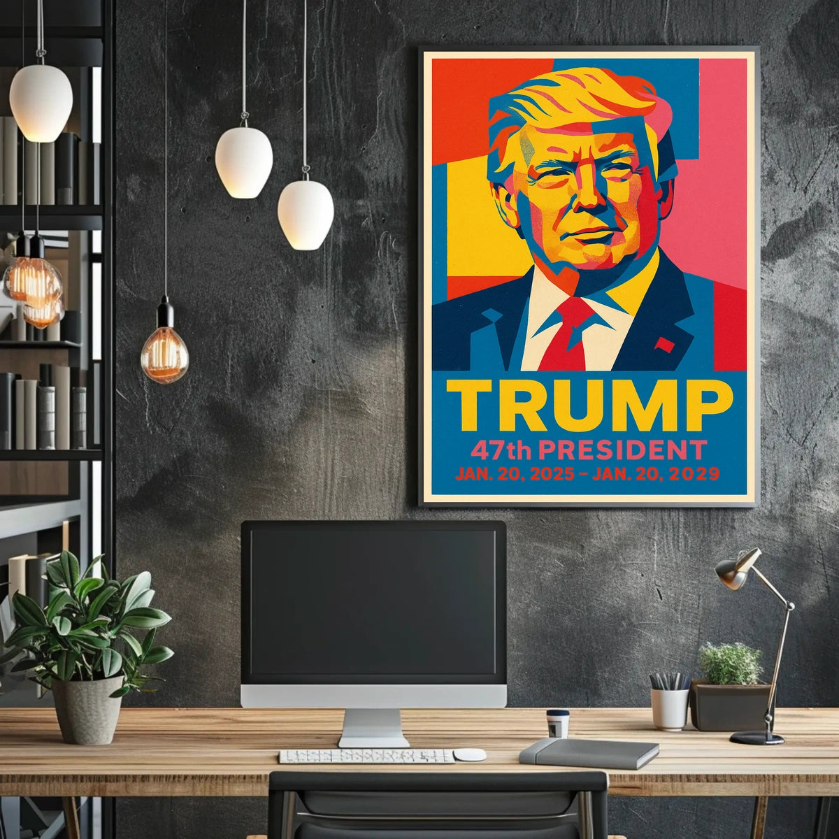 Donald Trump A Modern Icon in Primary Colors Poster