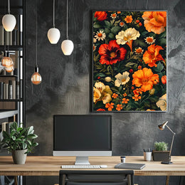 Vibrant Floral Symphony William Morris Art Poster