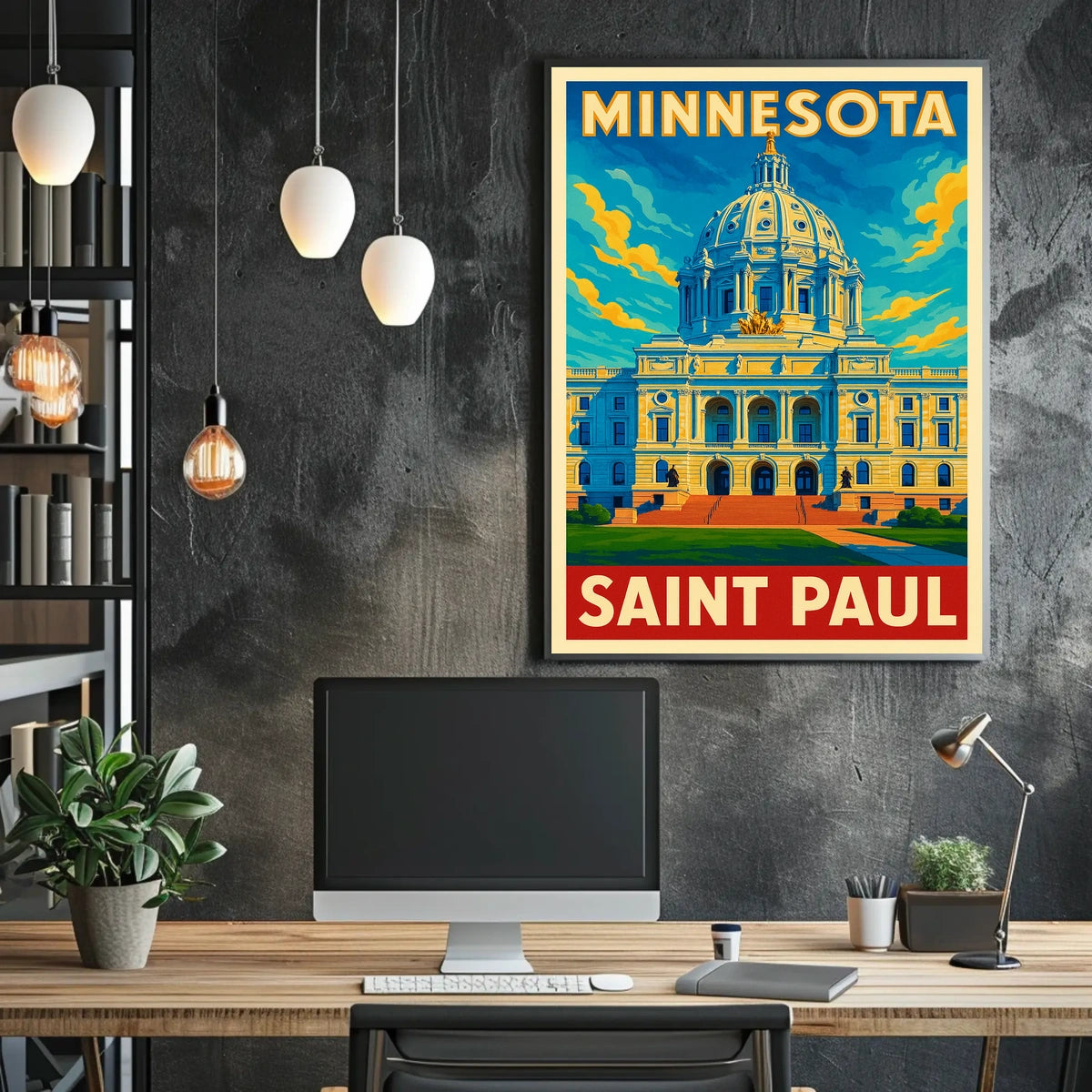 Minnesota State Capitol Saint Paul Poster