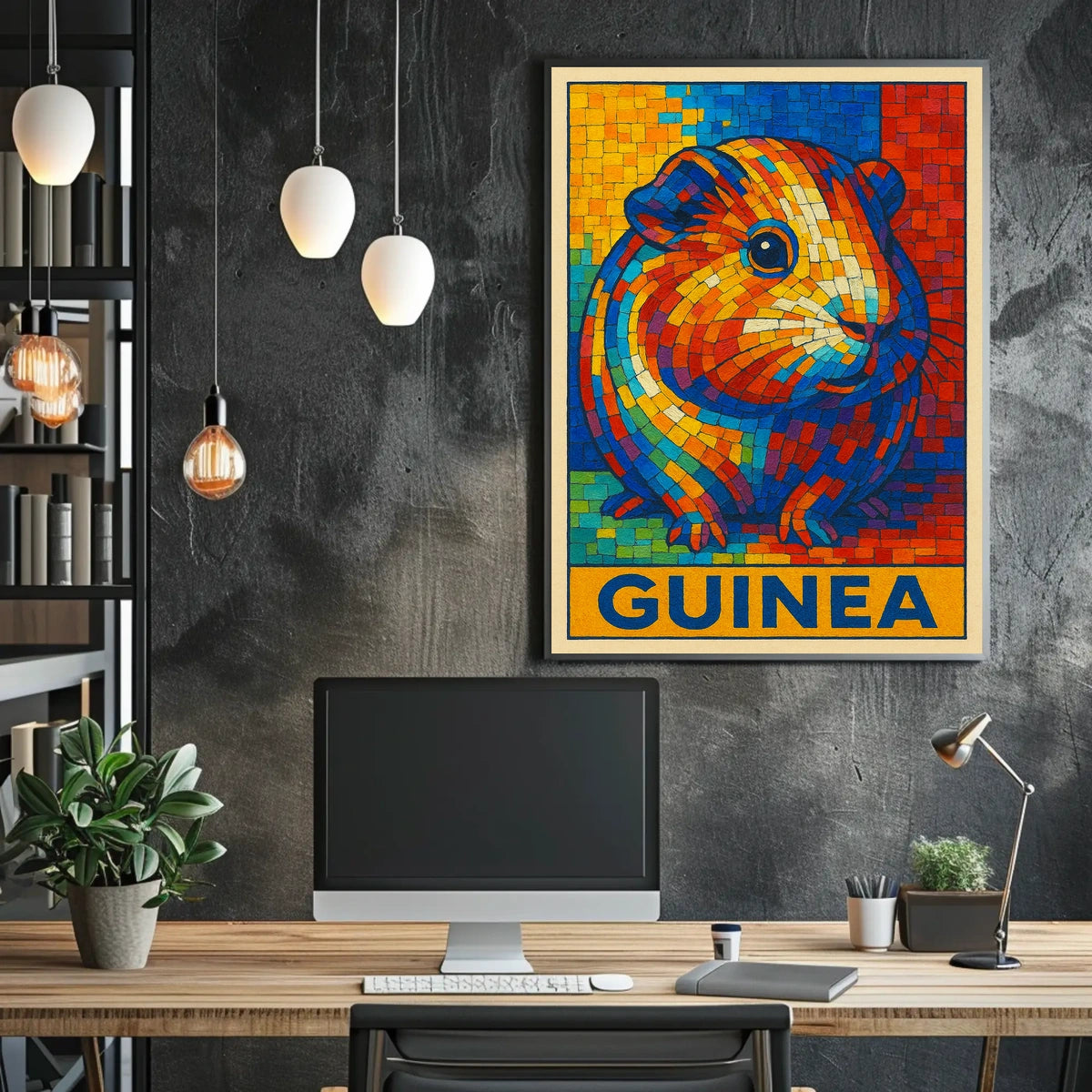Vibrant Guinea Mosaic Poster