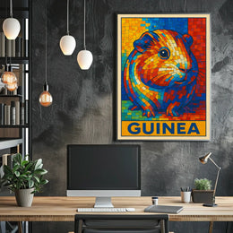 Vibrant Guinea Mosaic Poster