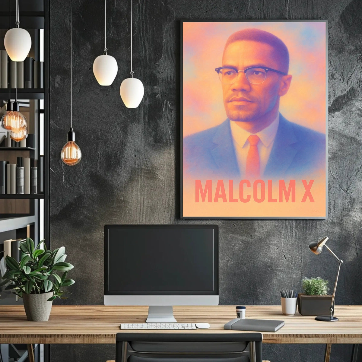 Malcolm X Portrait Poster