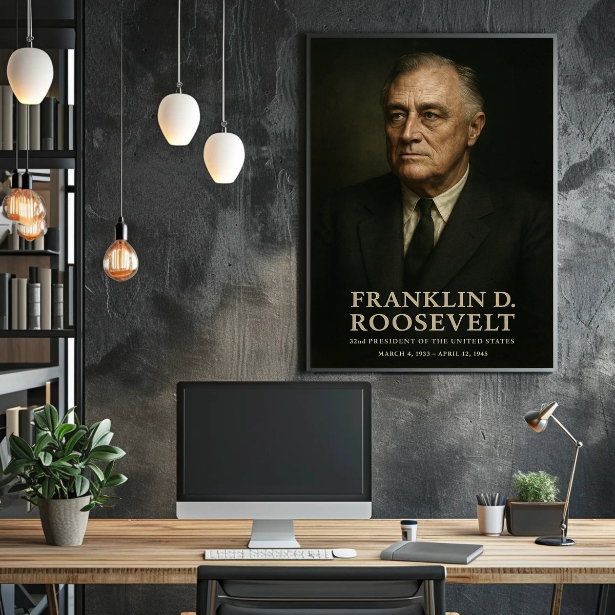 Franklin D Roosevelt 32nd President Poster Wall Art