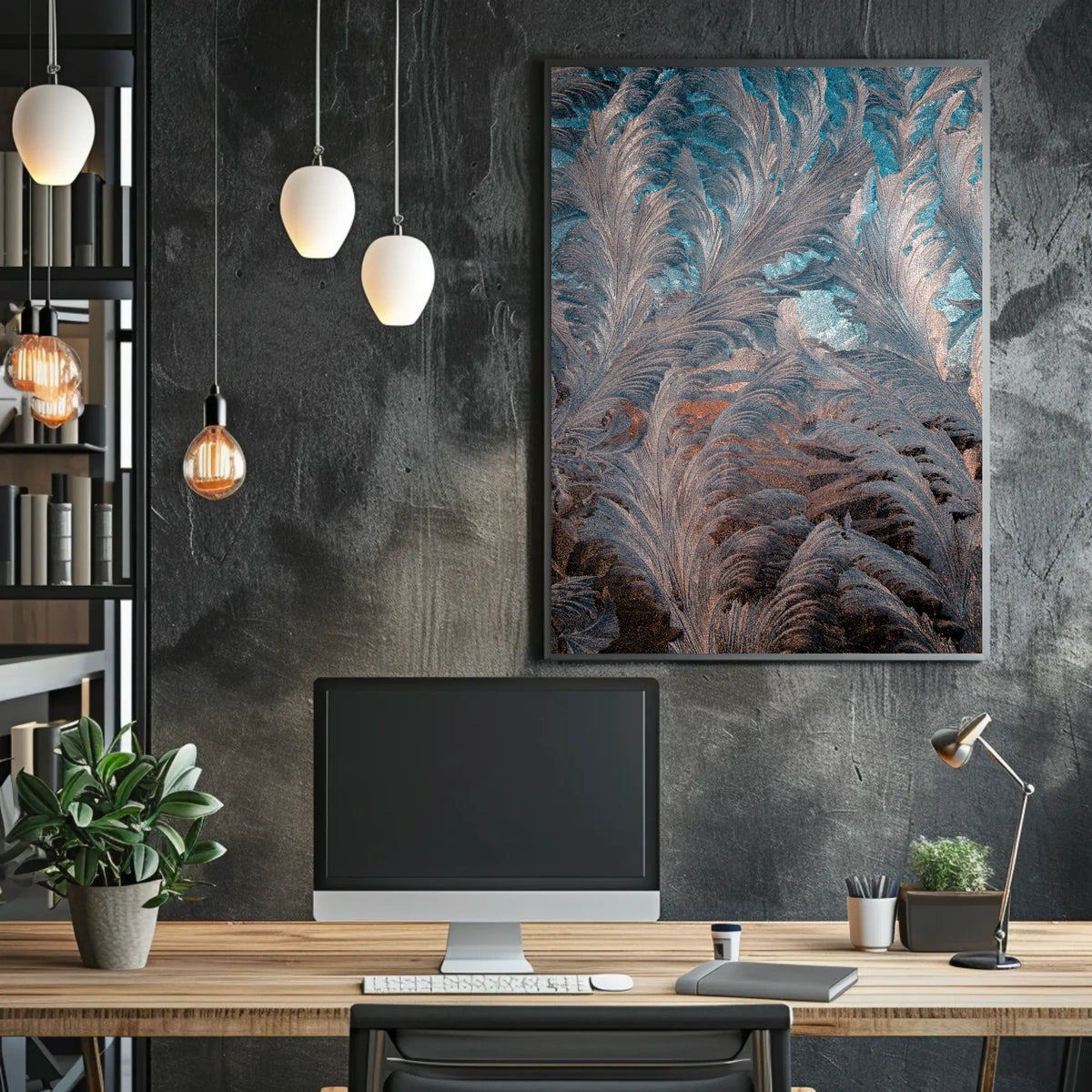 Abstract Feathered Elegance Abstract Poster