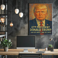 Presidential Mosaic Portrait Bold Leadership Decor Poster