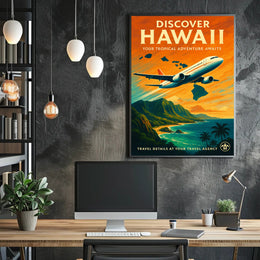 Discover Hawaii Travel Poster Art Print PosterGoat
