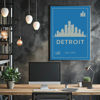 Detroit Skyline Poster PosterGoat