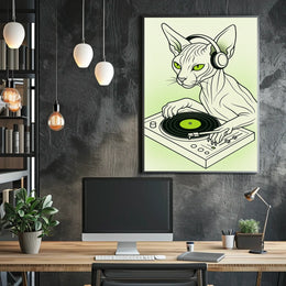 Dj Cat Vibes Poster