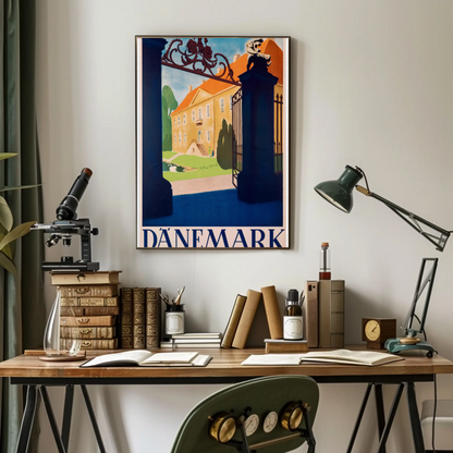 Denmark Land of Peace Vintage Poster