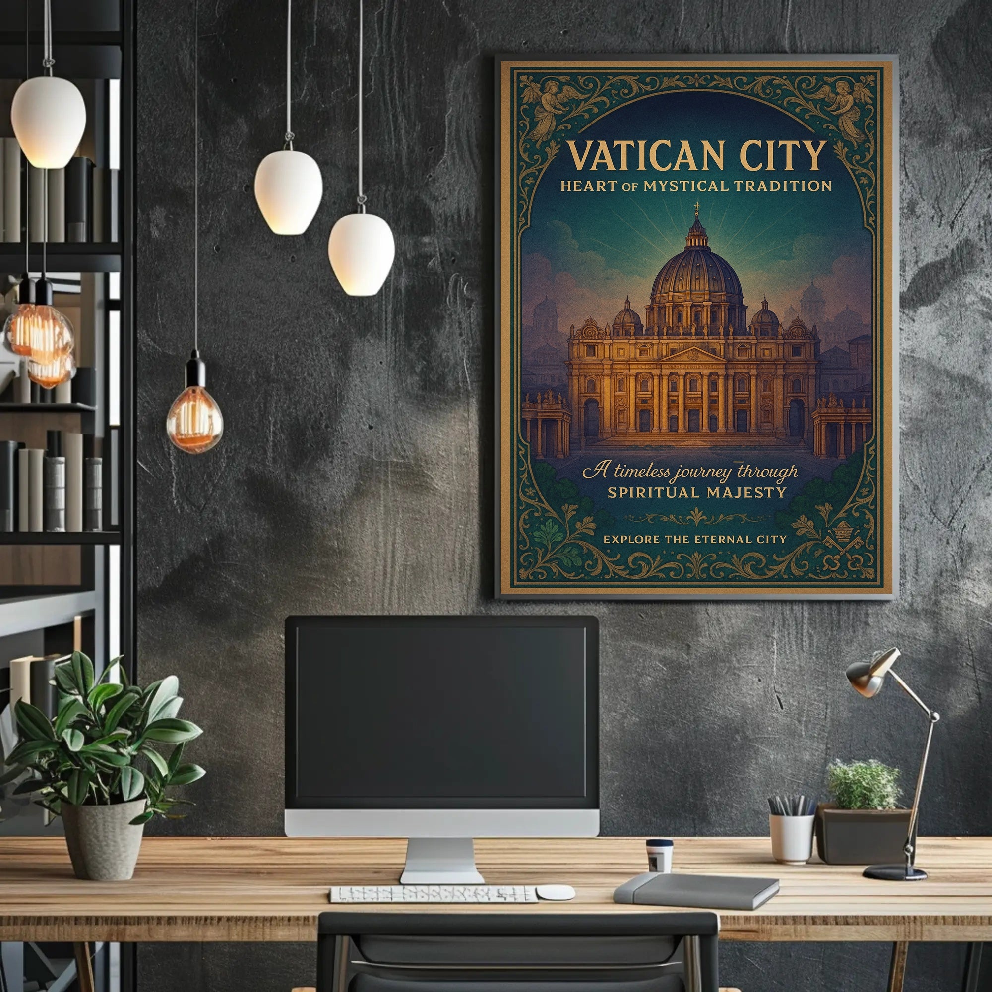 Vatican City Vintage Art Print Cultural or Heritage Poster