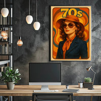 Retro 70s Fashion Vibe Pop Culture Poster