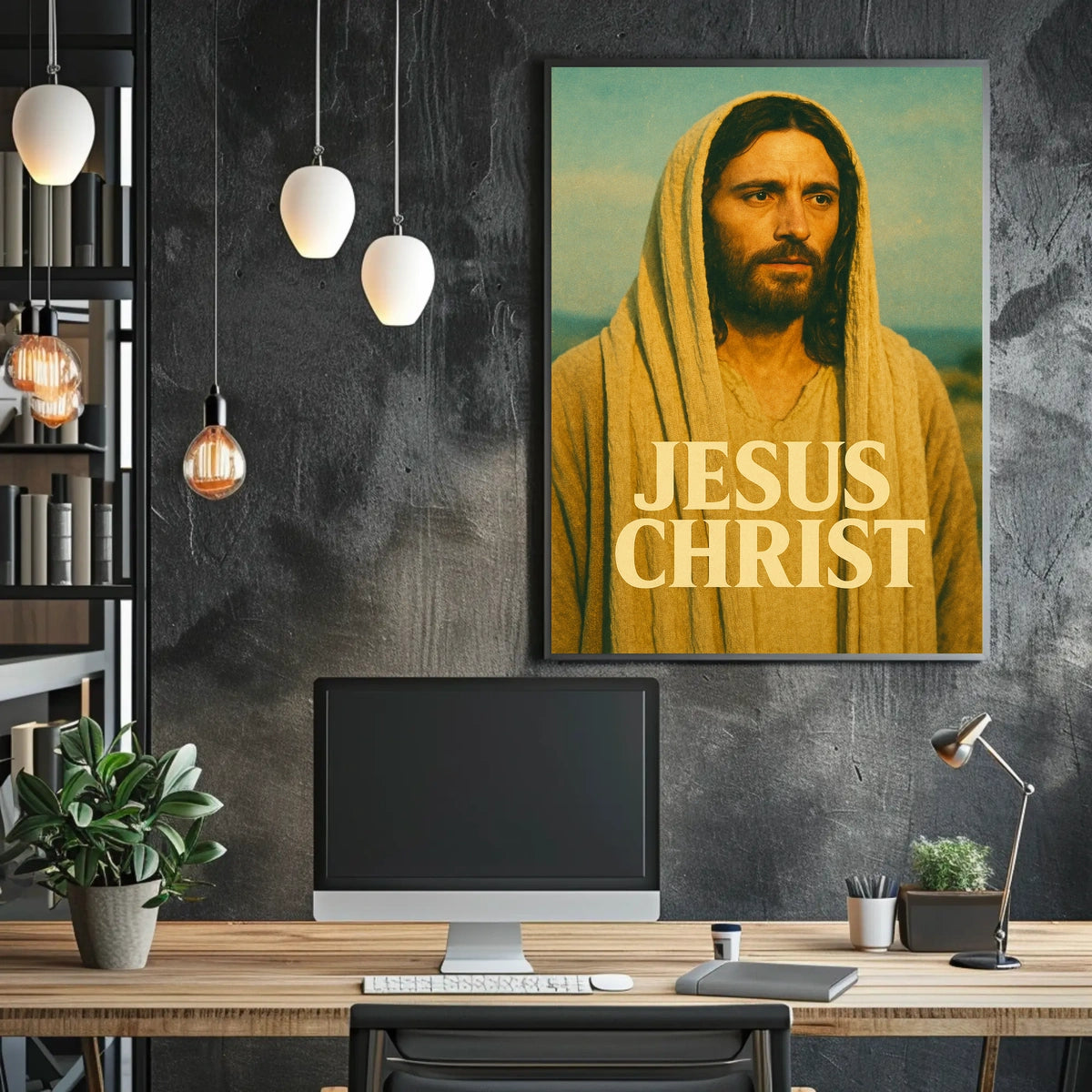 Jesus Christ Sacred Scenic Faith Poster