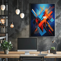 Geometric Modernism Energetic Abstract Art Wall Abstract Poster