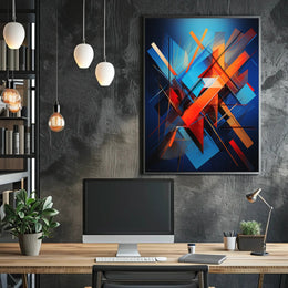 Geometric Modernism Energetic Abstract Art Wall Abstract Poster