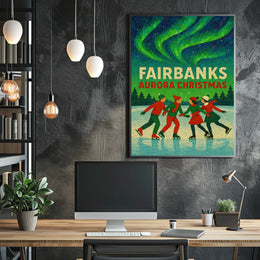 Fairbanks Aurora Christmas Poster