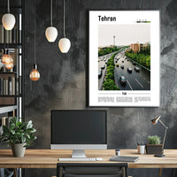 Tehran's Vibrant Cityscape With Milad Tower Urban or Cityscape Poster PosterGoat