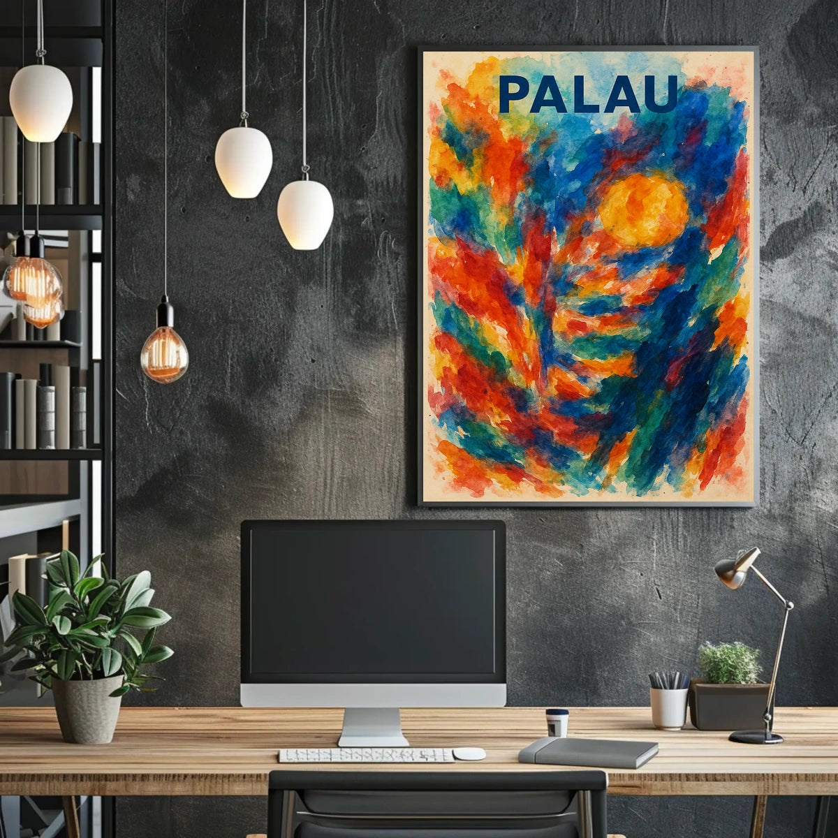 Palau A Vibrant Impression Poster