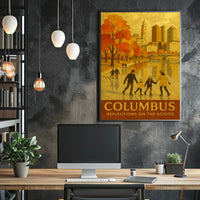 Columbus Reflections On The Scioto Poster