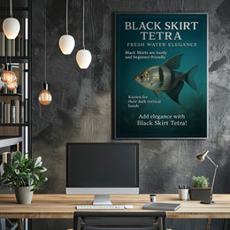 Black Skirt Tetra Freshwater Elegance Poster