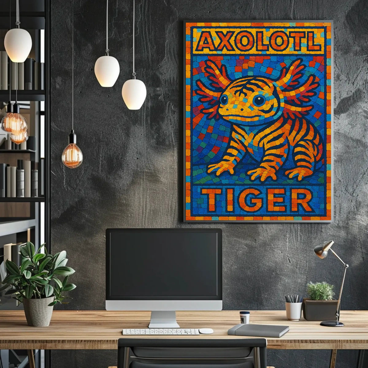 Axolotl Tiger Poster