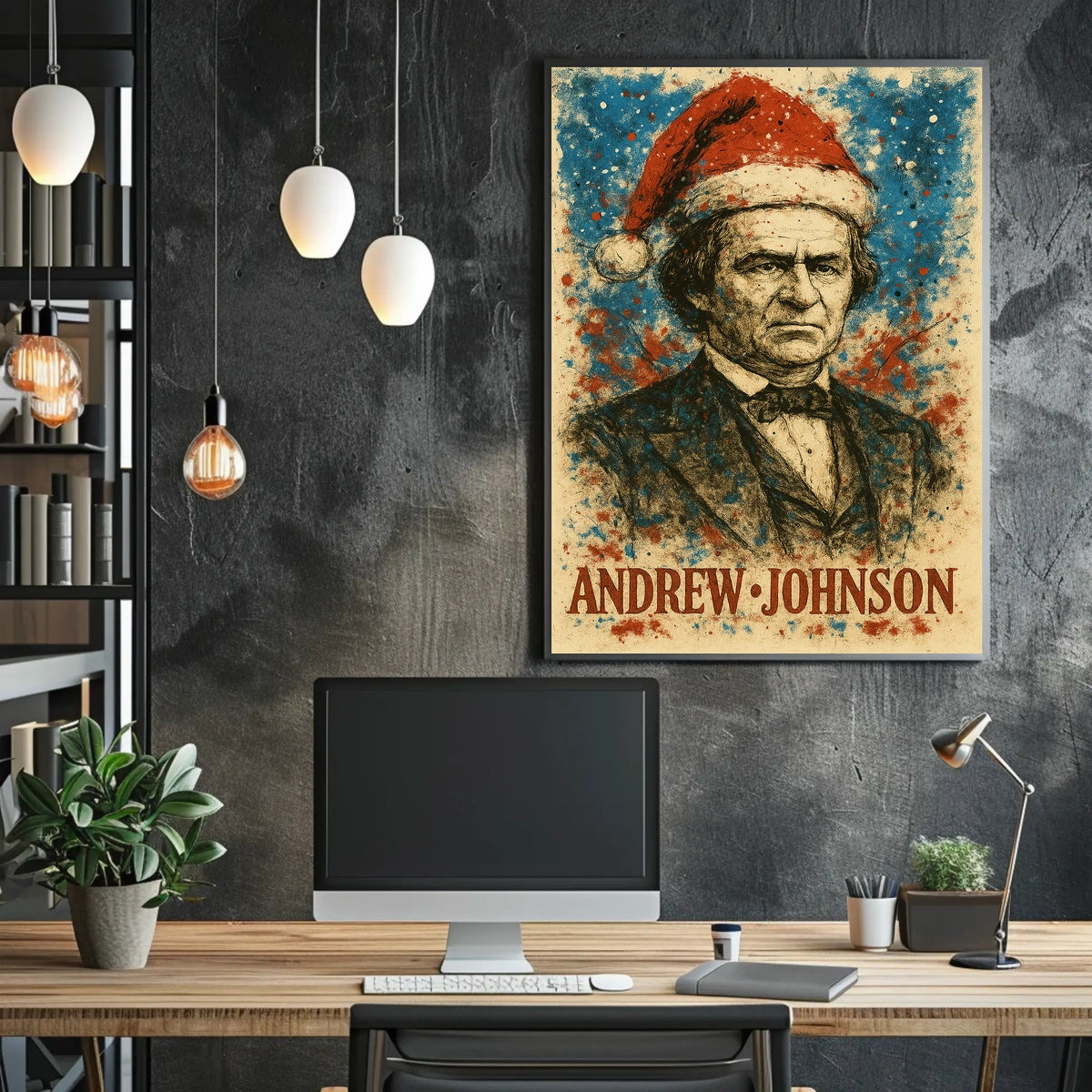 Andrew Johnson 17th President of the United States Christmas SeriesPoster