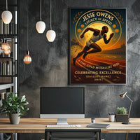 Olympic Legacy Vintage Sprinter Poster: Speed & Glory