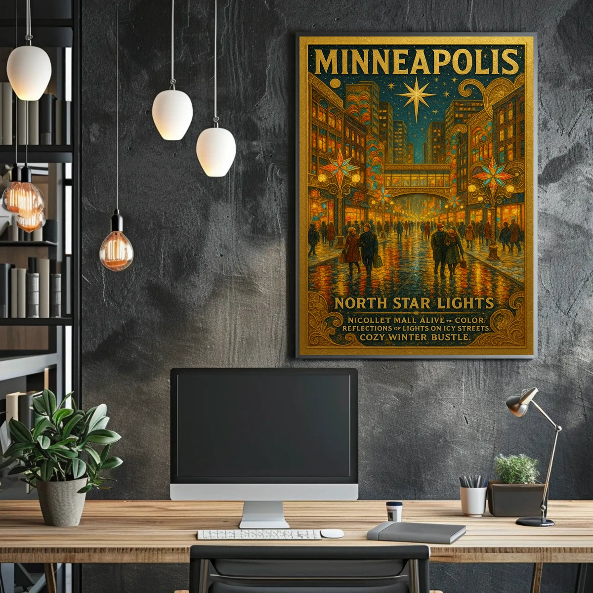 North Star Lights Minneapolis Winter Festival Poster