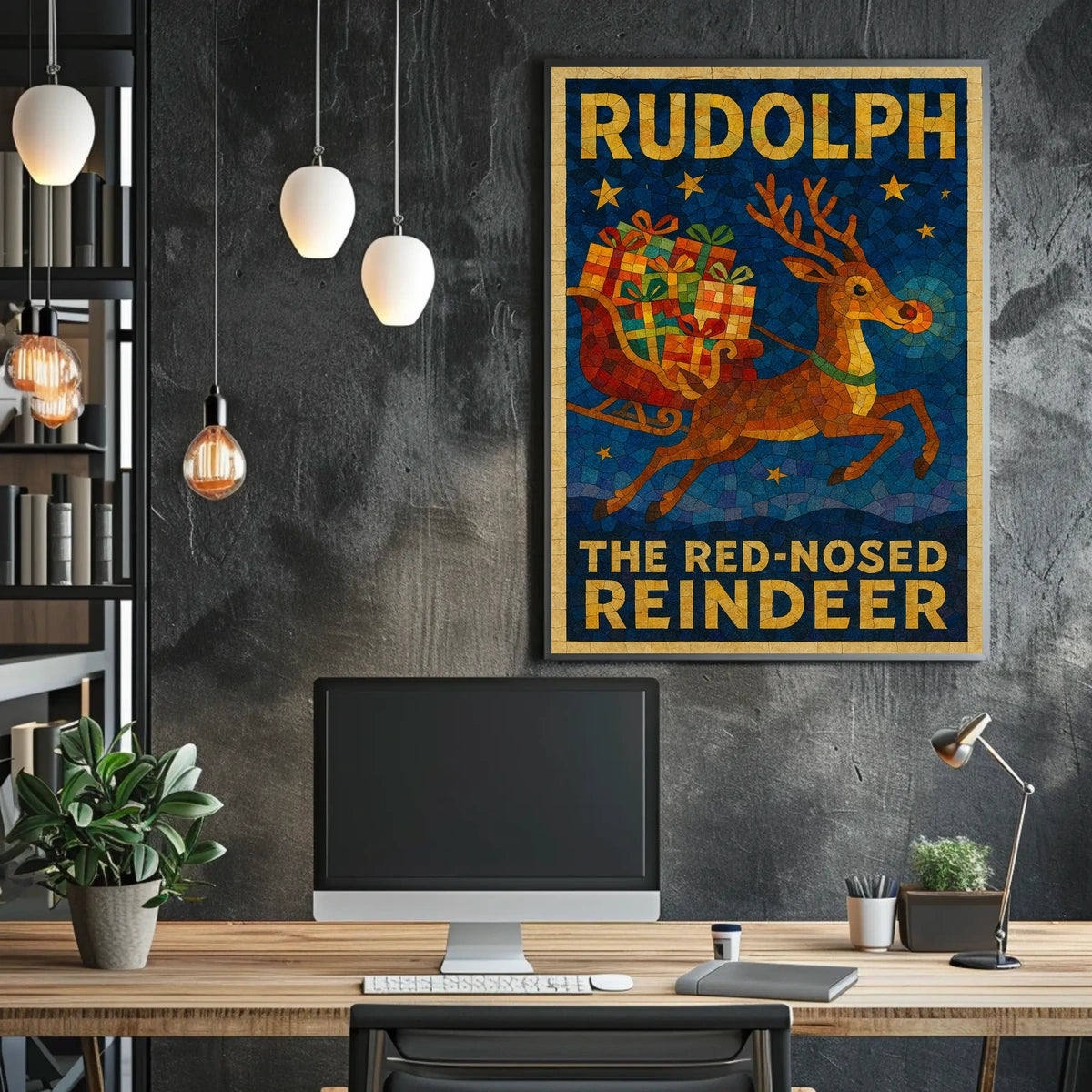 Rudolph Reindeer Poster