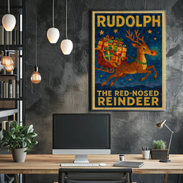 Rudolph Reindeer Poster