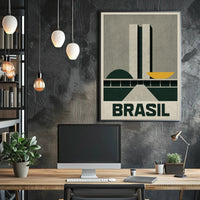 Brasil Modernist Architecture Wall Art Print PosterGoat