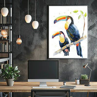 Vibrant Toucans Poster