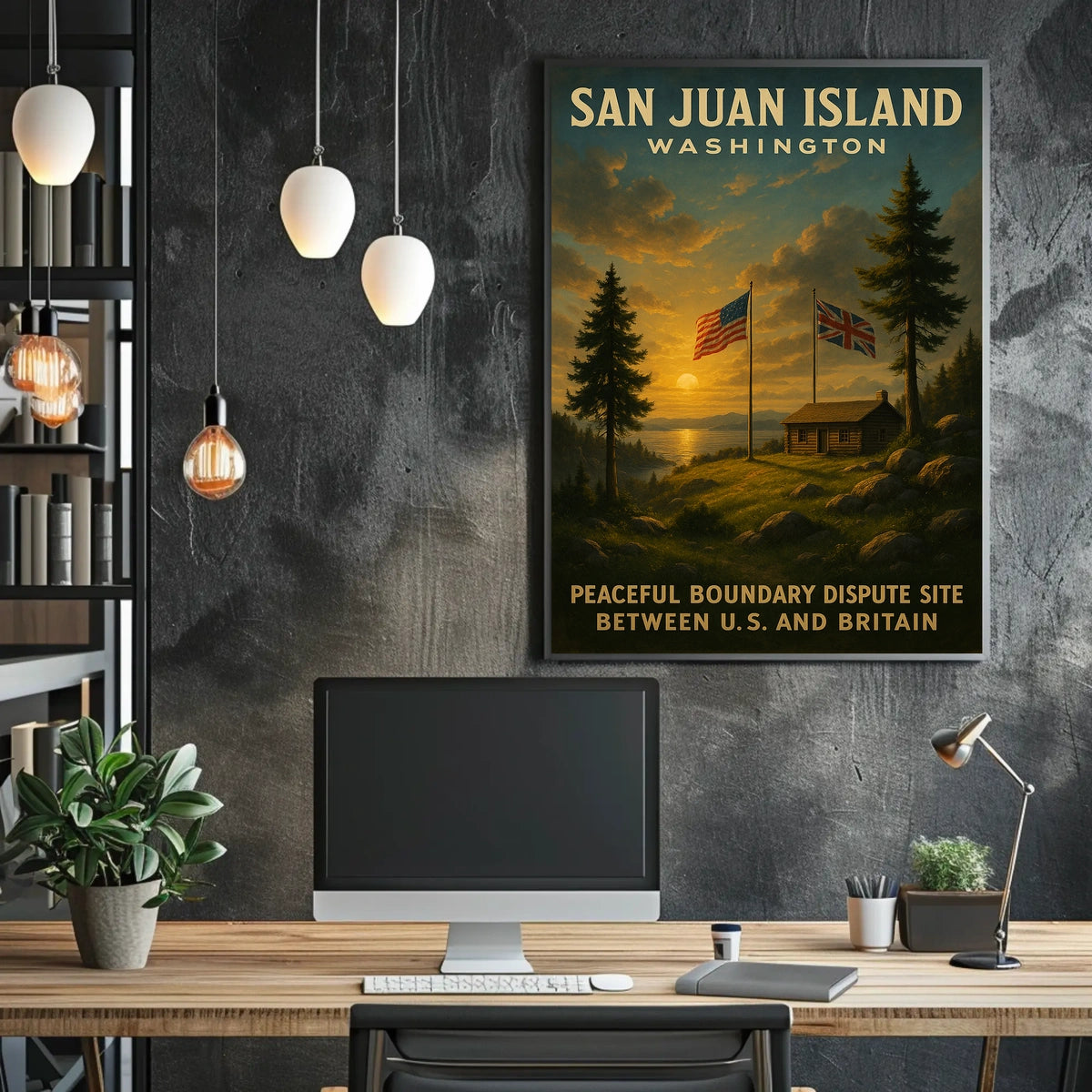 San Juan Island Peaceful Boundary Poster