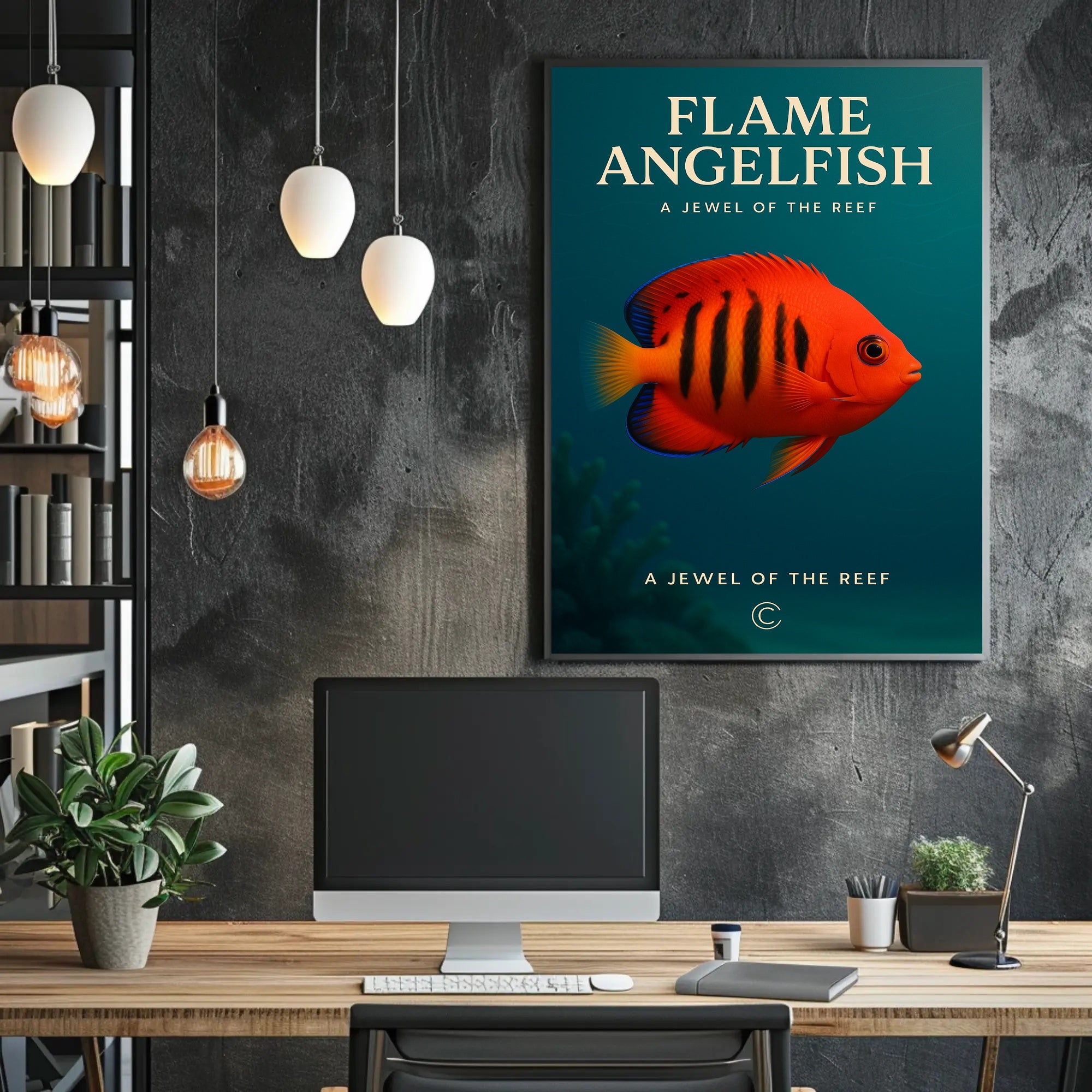 Flame Angelfish A Jewel of the Reef Poster PosterGoat