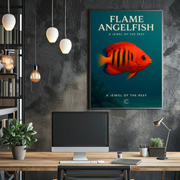 Flame Angelfish A Jewel of the Reef Poster PosterGoat