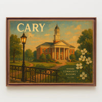 Welcome to Cary Travel Poster Wall Art